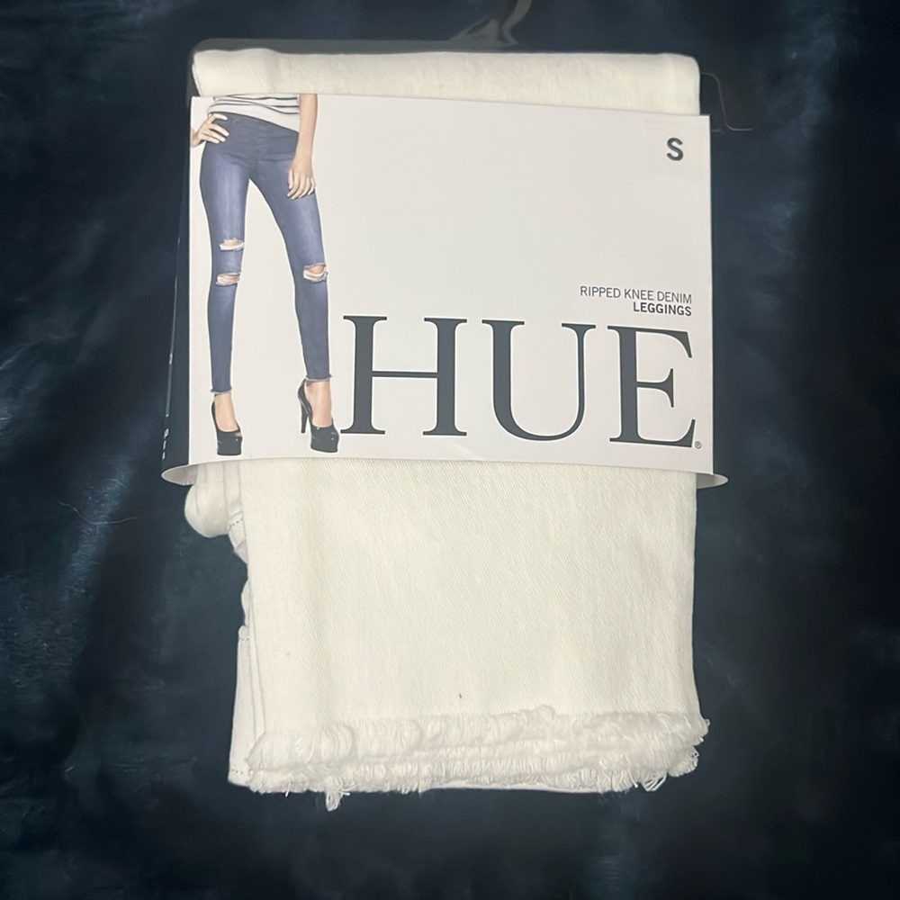 HUE White denim leggings - Picture 5 of 5
